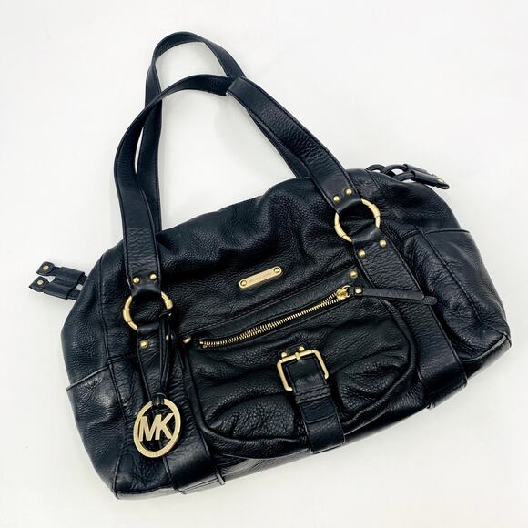 Michael Kors Black Leather Shoulder Bag - Picture 1 of 7